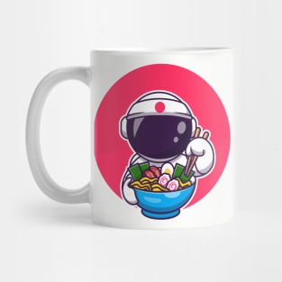 Cute Astronaut Eating Ramen Mug